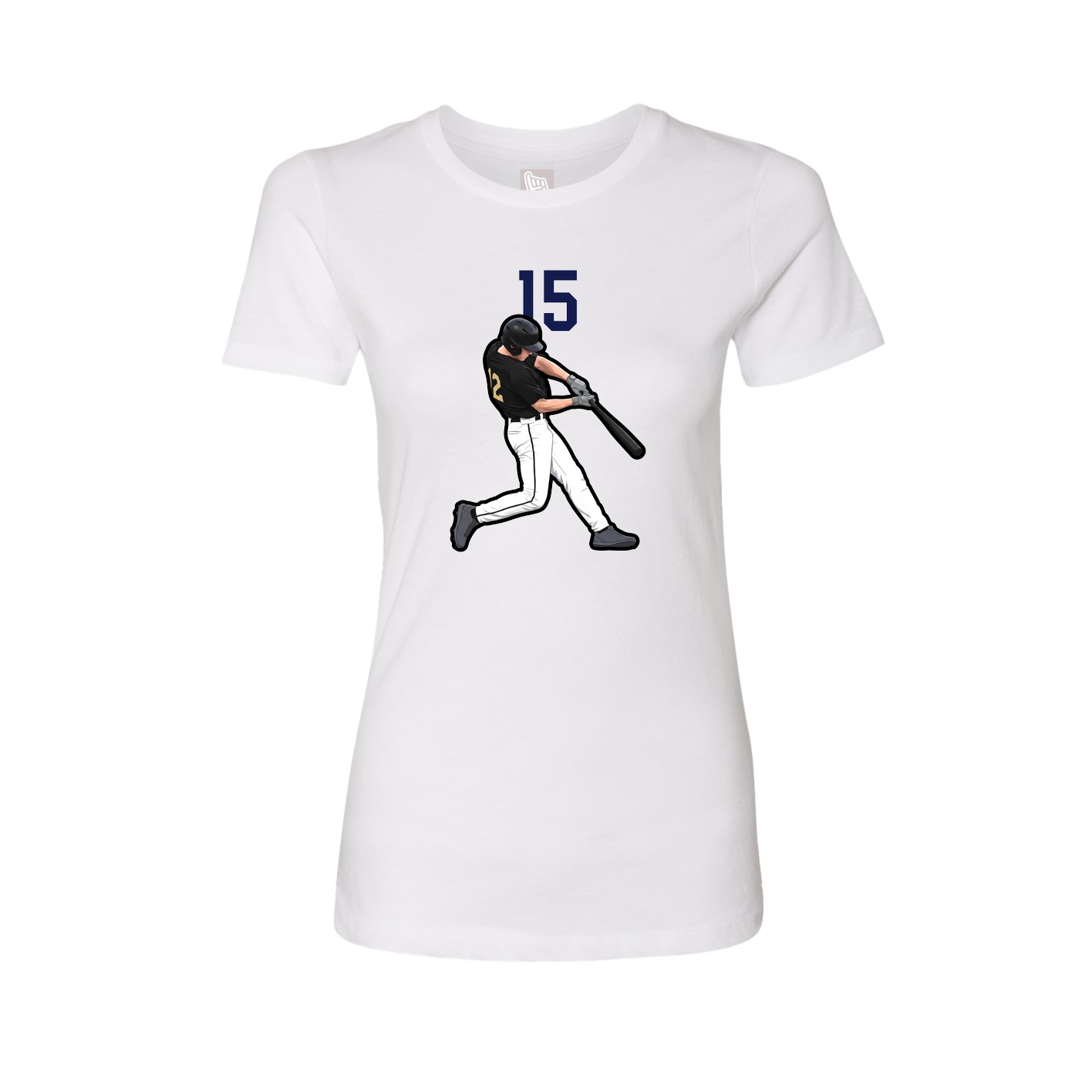 Fitted Women's Tee — Number Top in White