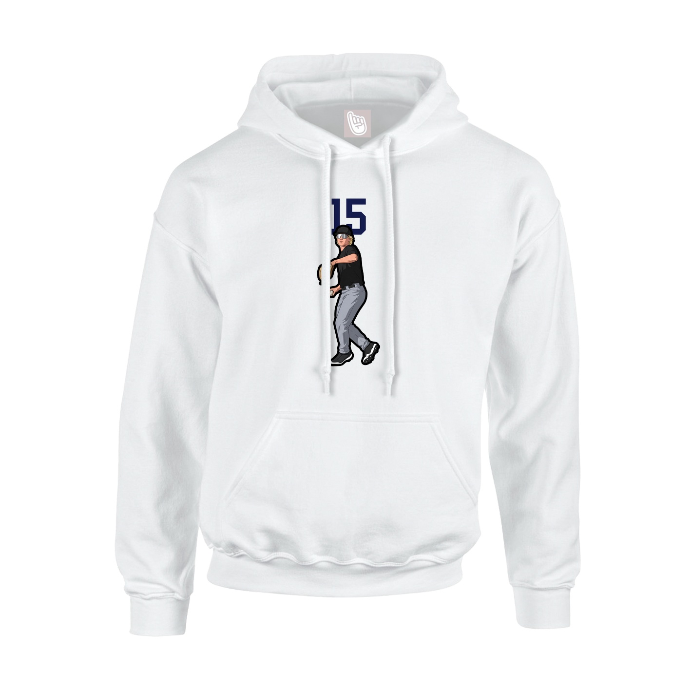 Youth Hoodie — Number Top in White