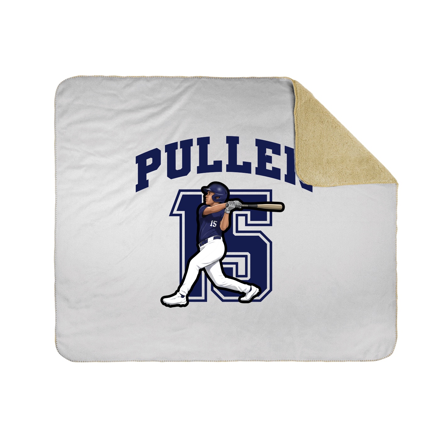 Throw Blanket — Number in White