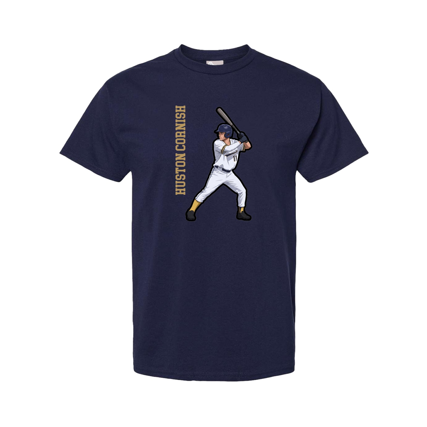 Tee — Name Vertical in Navy