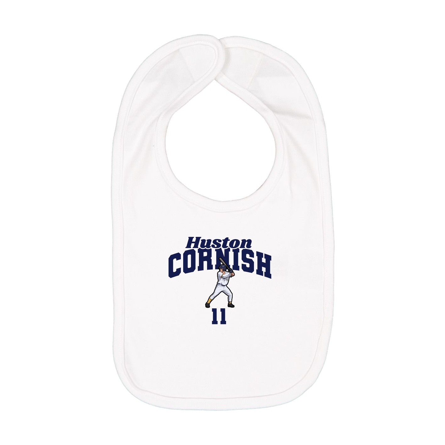 Infant Bib — Signature Arch in White