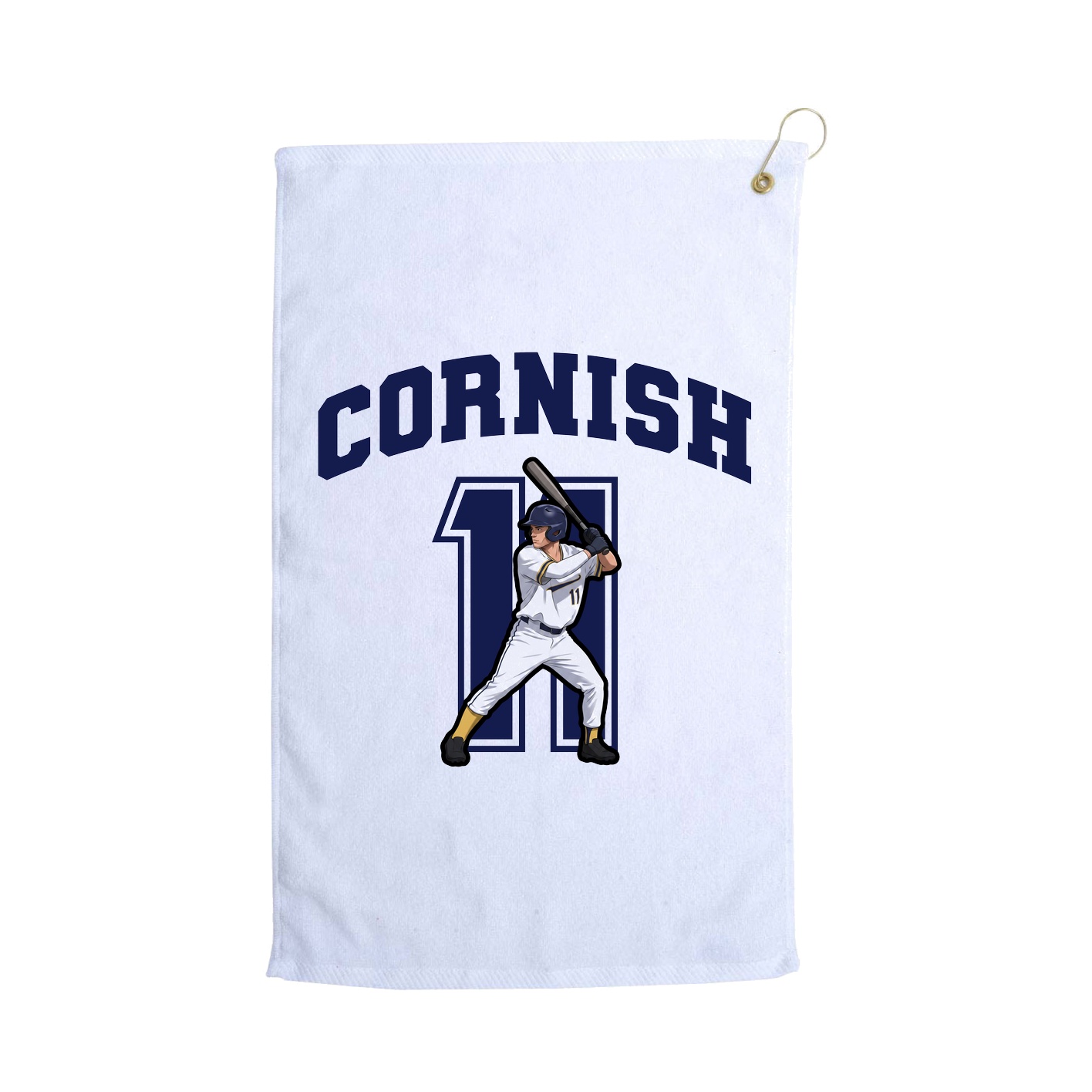 Golf Towel — Number in White