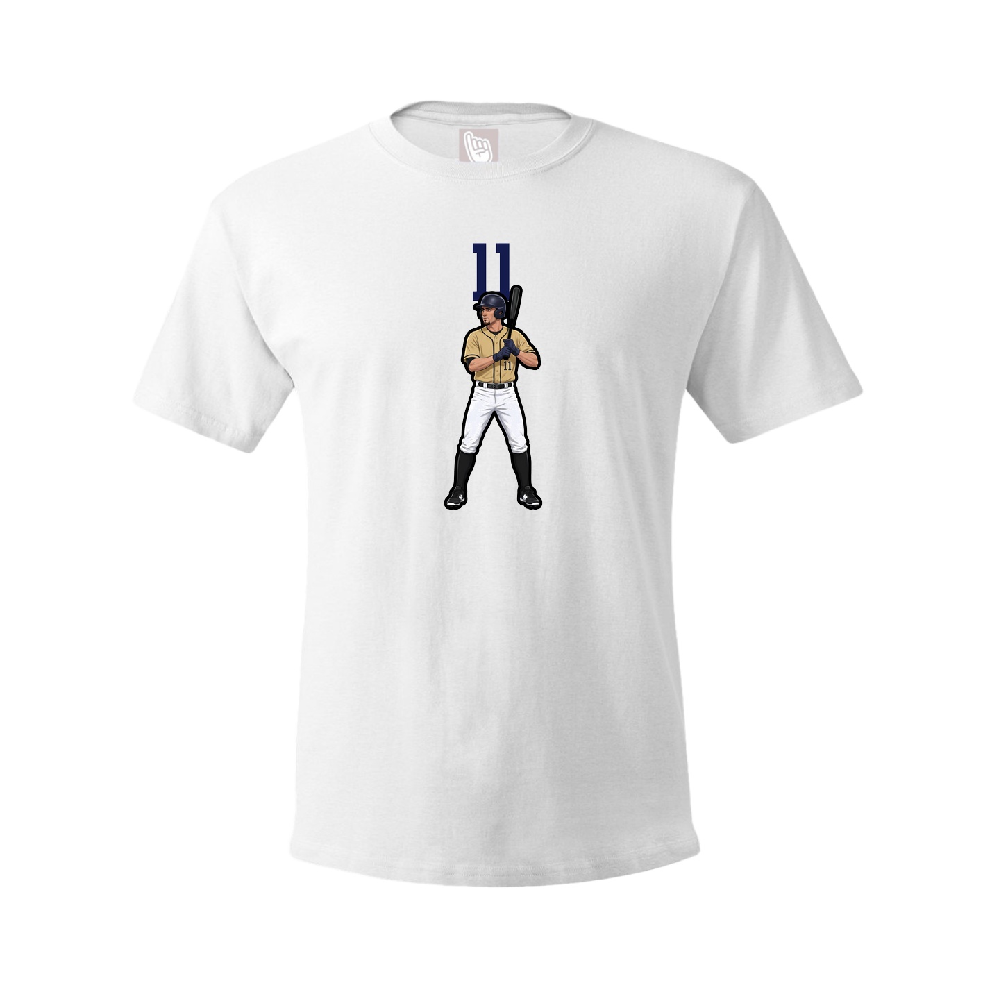 Youth Tee — Number Top in White