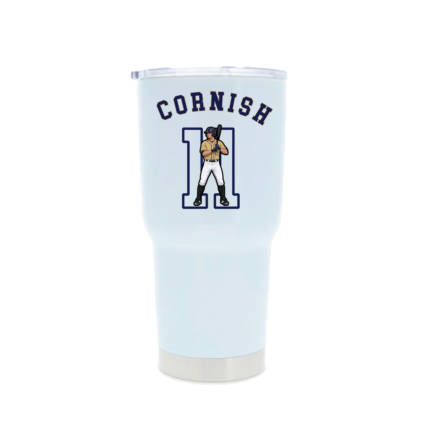 30oz Stainless Steel Tumbler — Shirsey Arch in White
