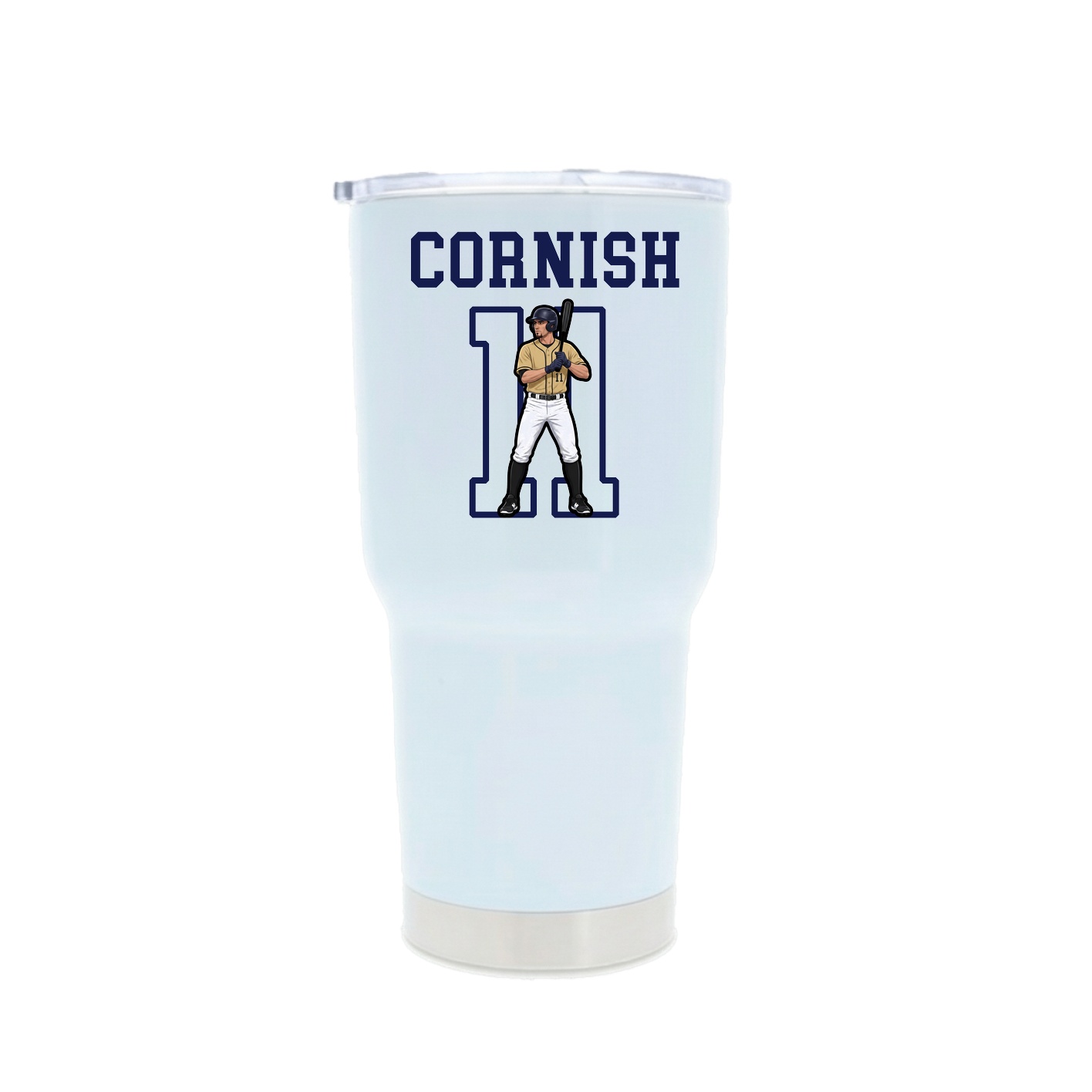 30oz Stainless Steel Tumbler — Shirsey in White