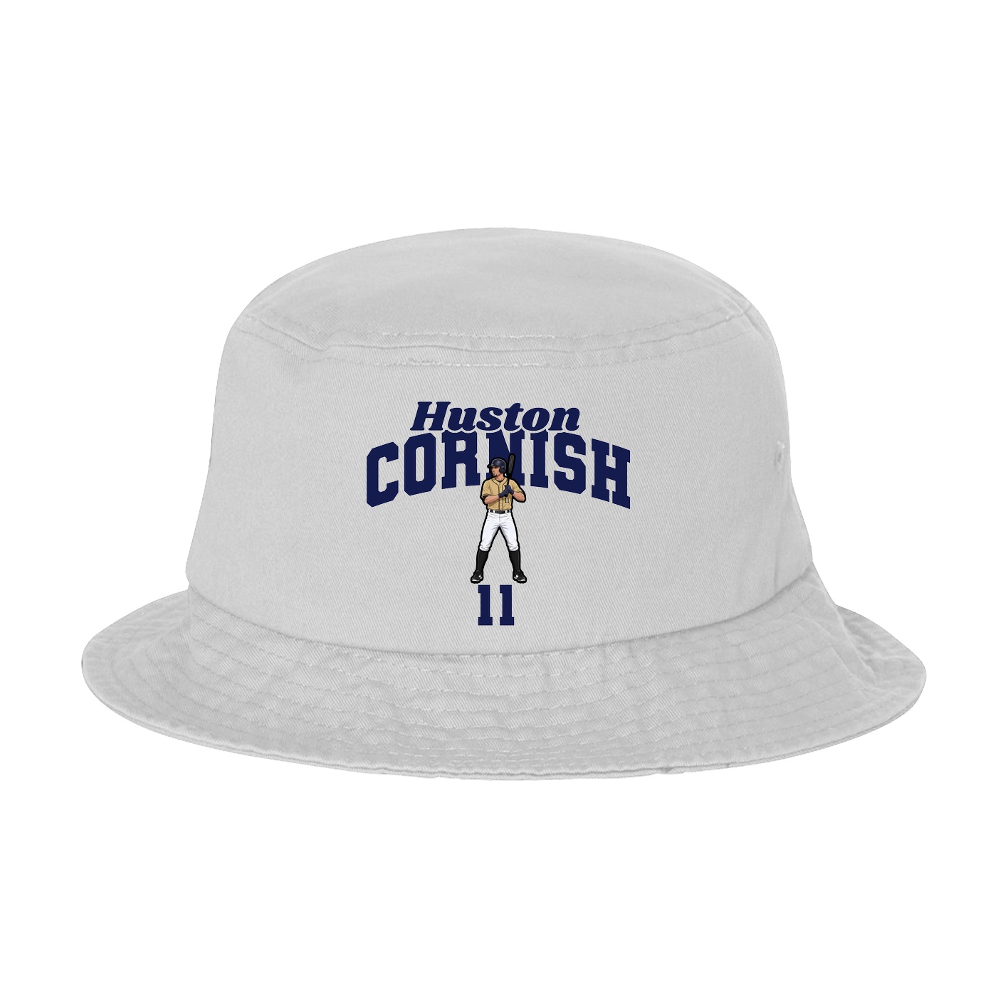 Bucket Cap — Signature Arch in White