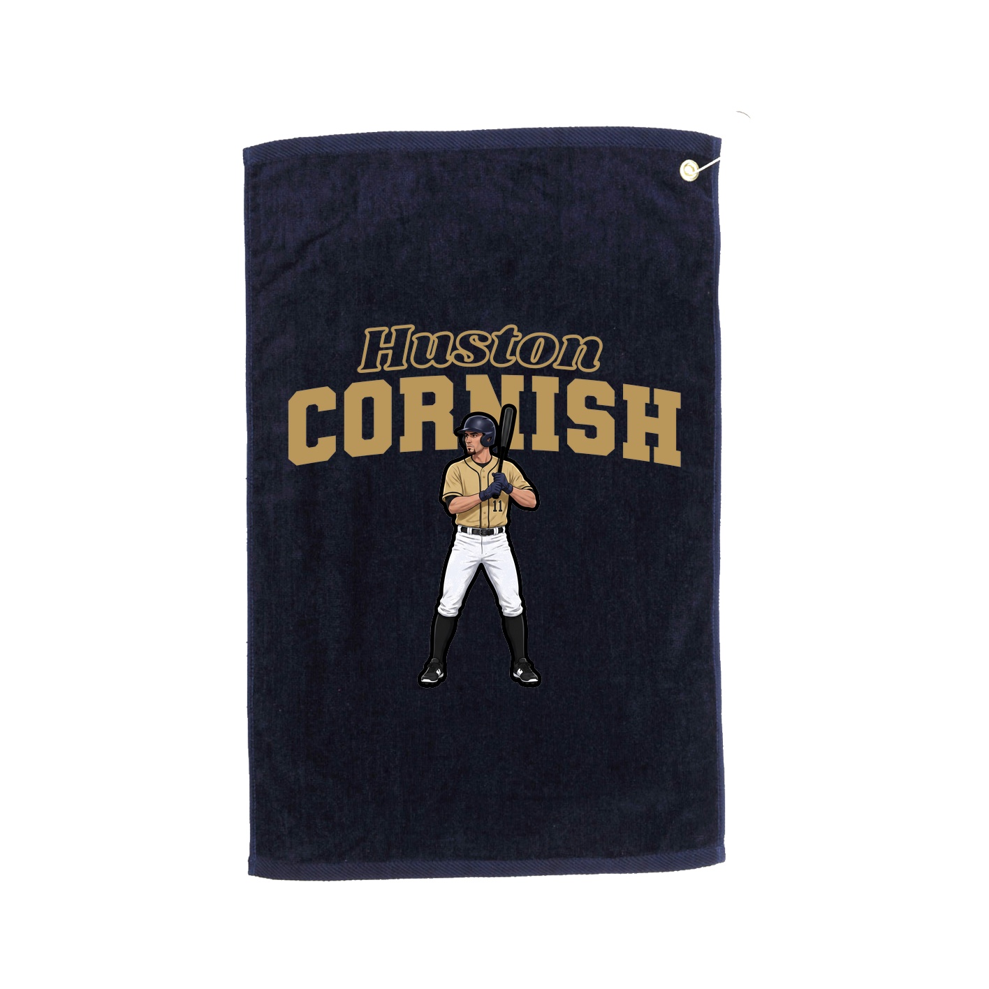 Golf Towel — Name Arch in Navy
