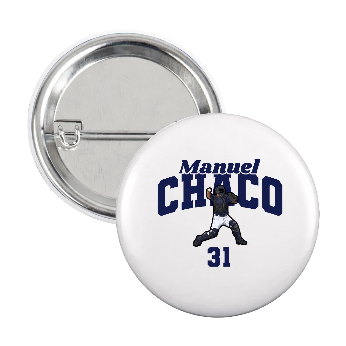 Game Day Button — Signature Arch in White