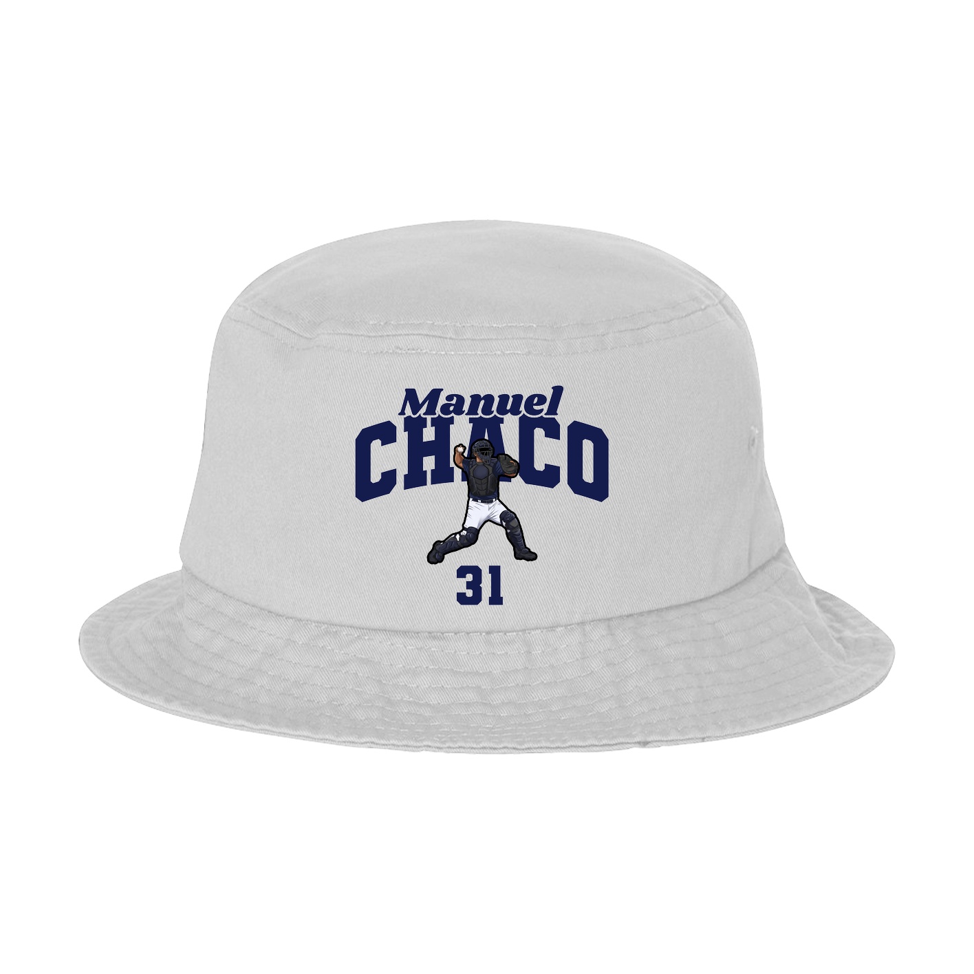 Bucket Cap — Signature Arch in White