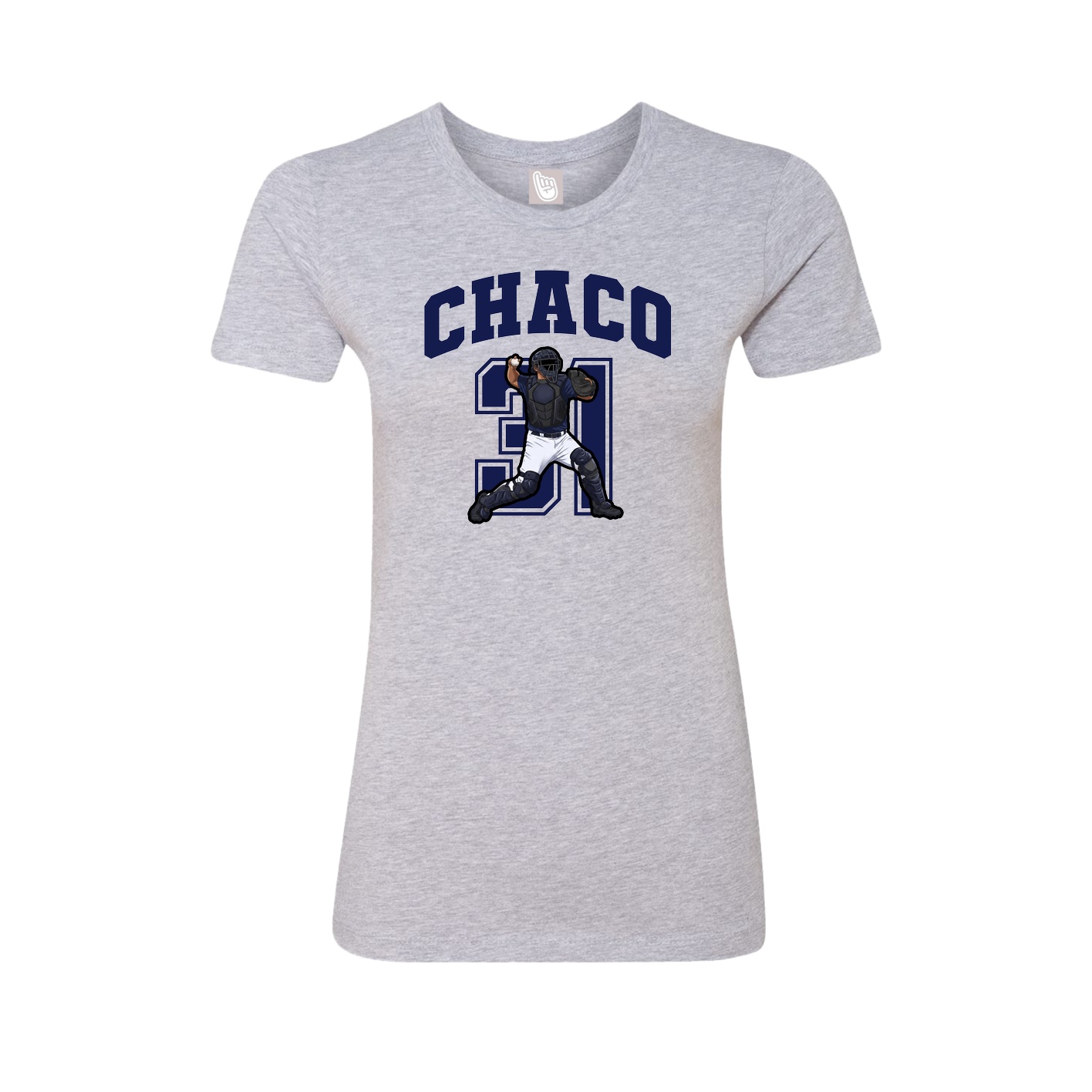 Fitted Women's Tee — Number in Grey