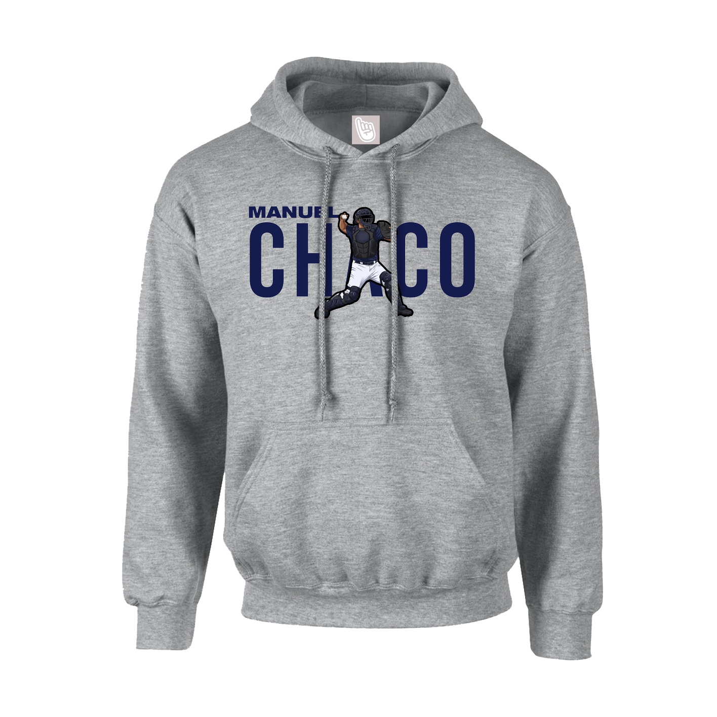 Youth Hoodie — Player Name in Grey