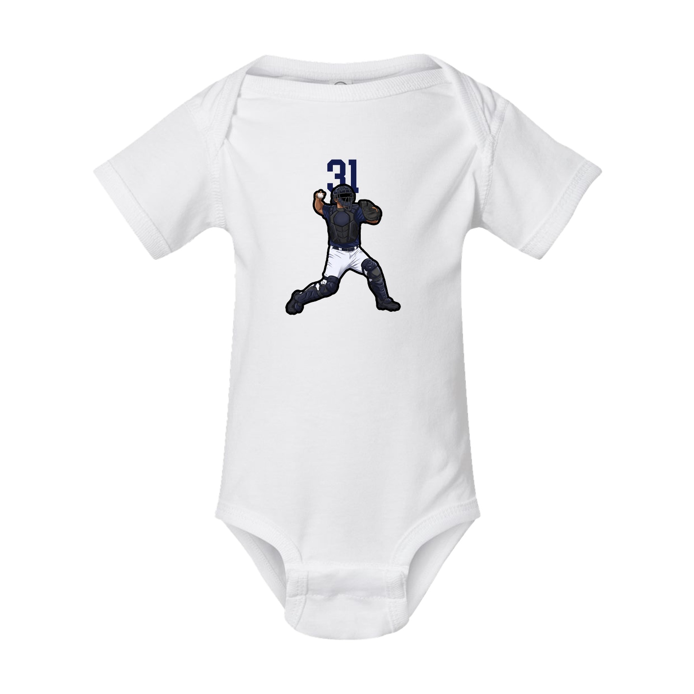 Baby Onesie — Number Top in White