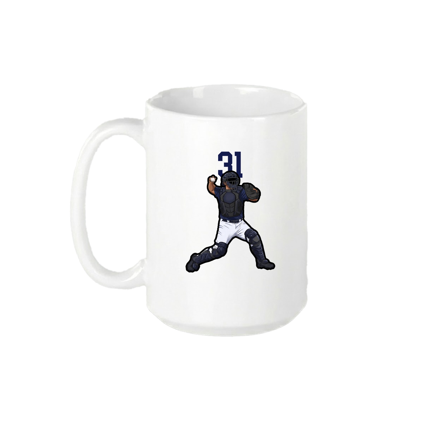15oz Coffee Mug — Number Top in White