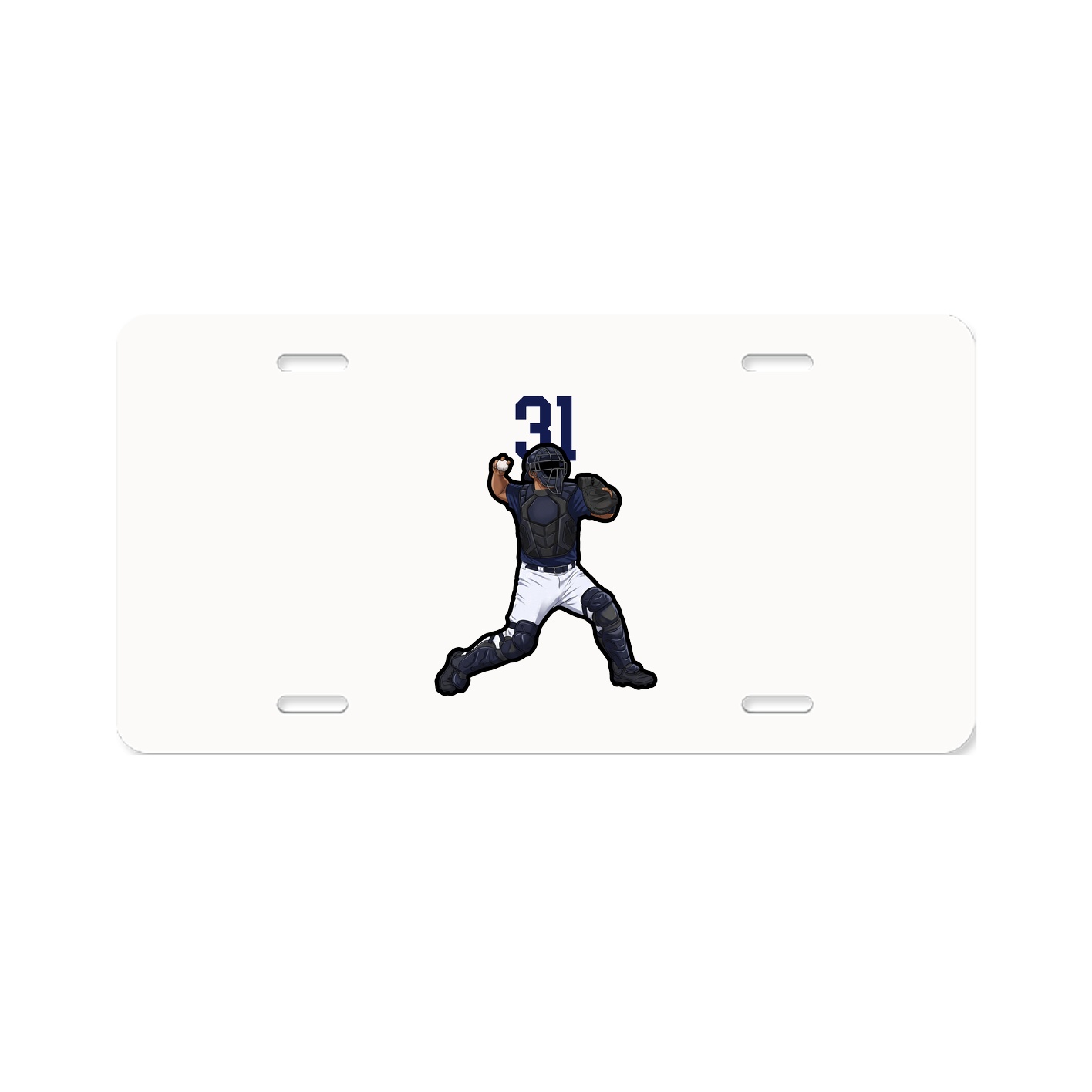 License Plate — Number Top in Classic