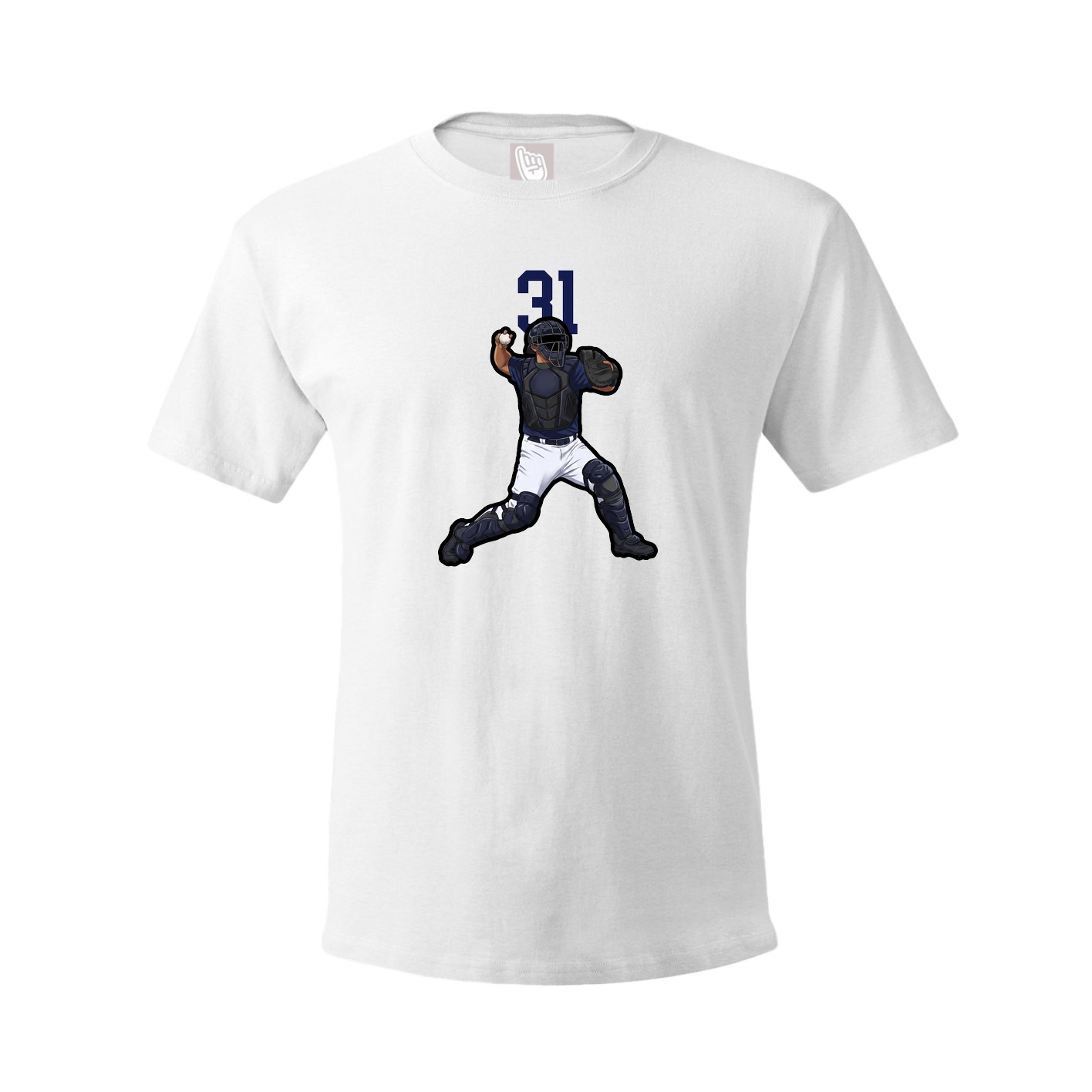 Youth Tee — Number Top in White