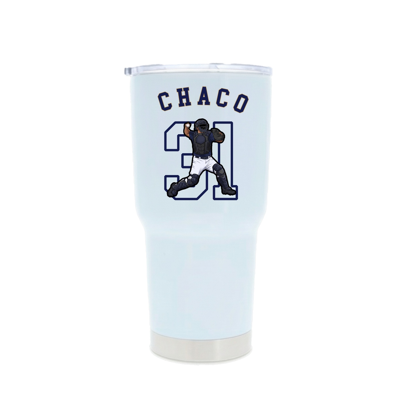 30oz Stainless Steel Tumbler — Shirsey Arch in White