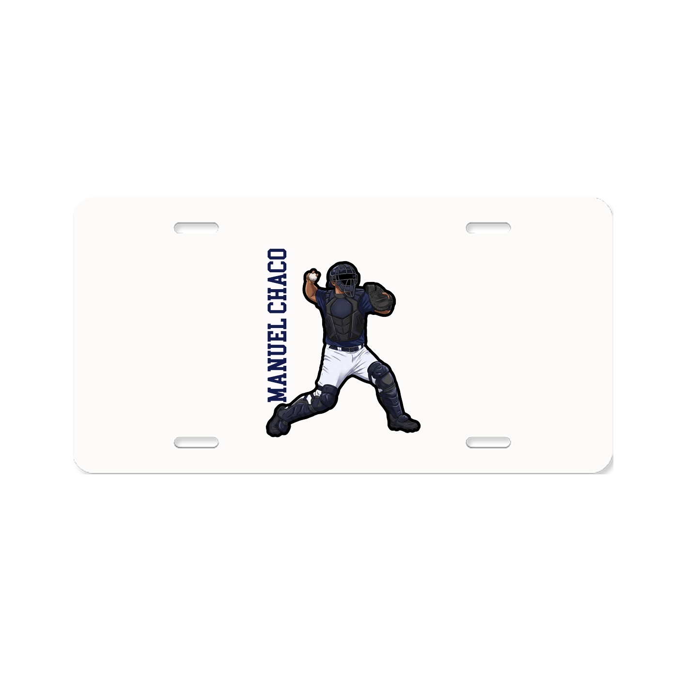 License Plate — Name Vertical in Classic