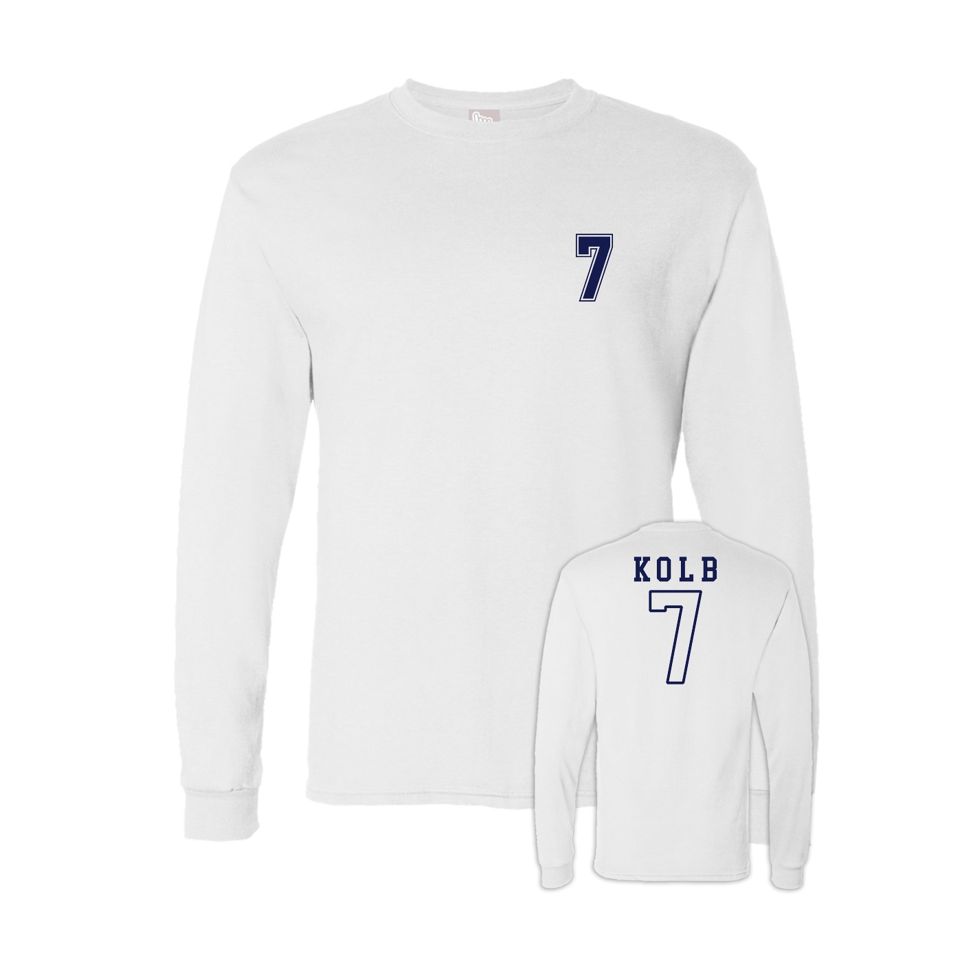 Long Sleeve Tee — Chest Back in White
