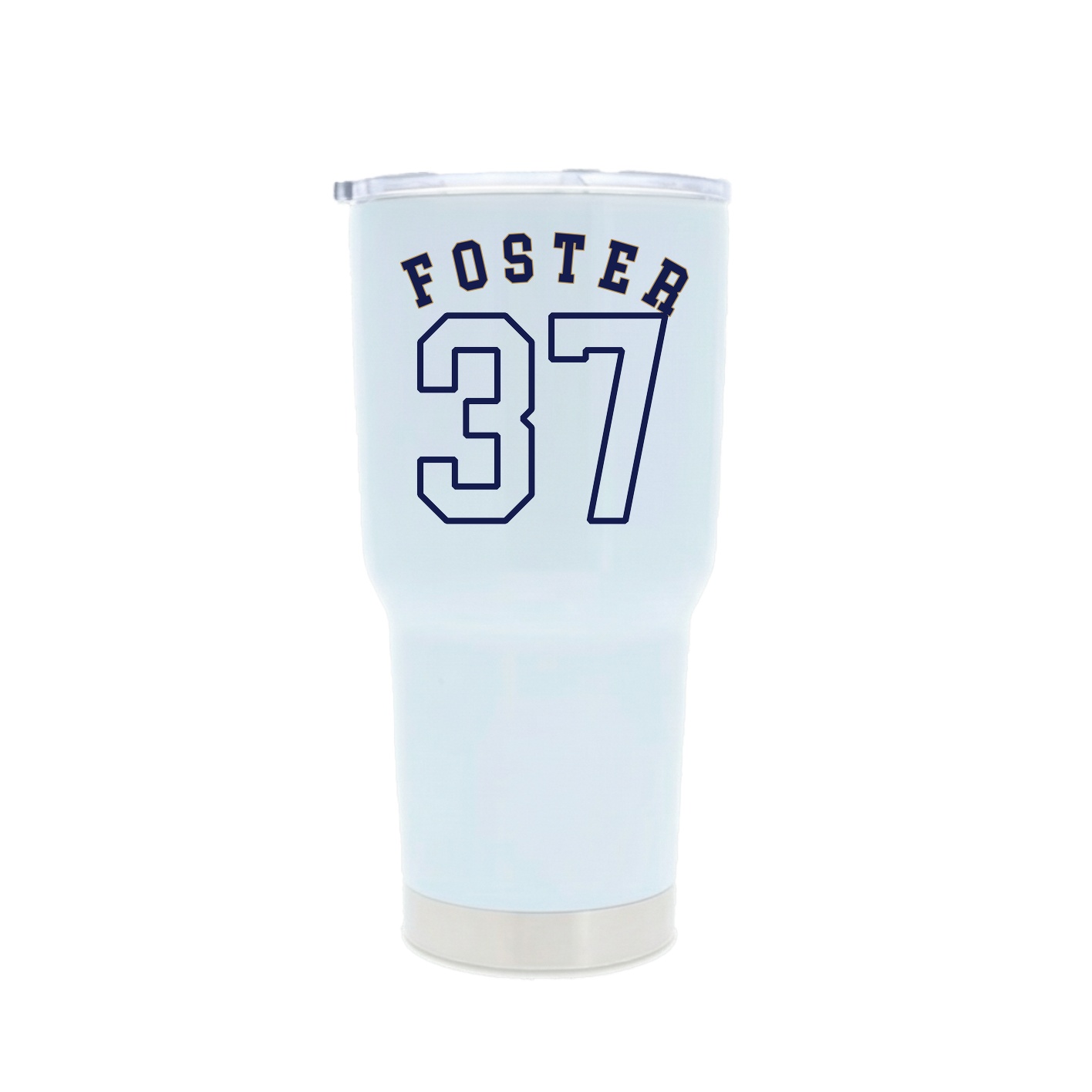 30oz Stainless Steel Tumbler — Shirsey Arch in White