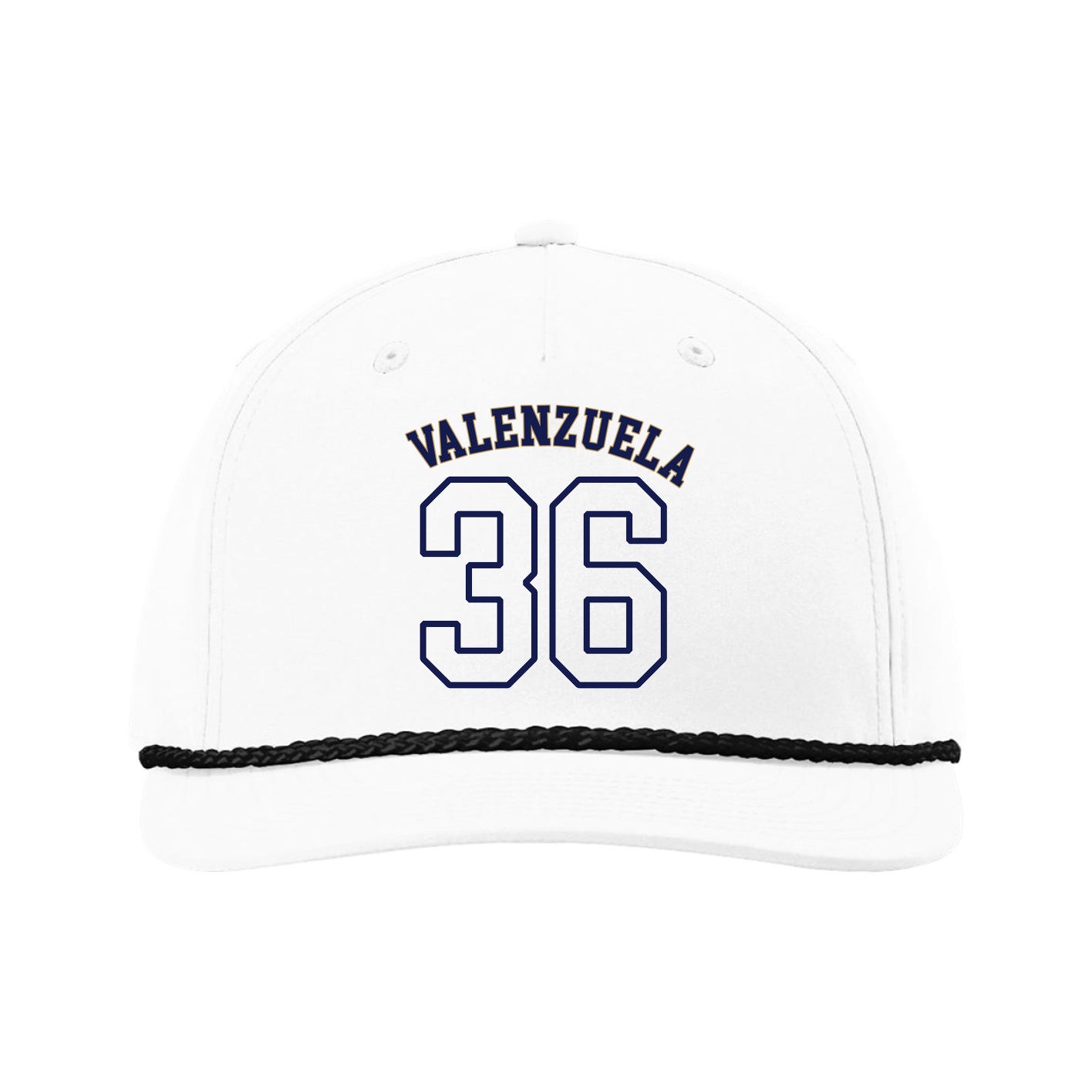 Five-Panel Classic Rope Cap — Shirsey Arch in White