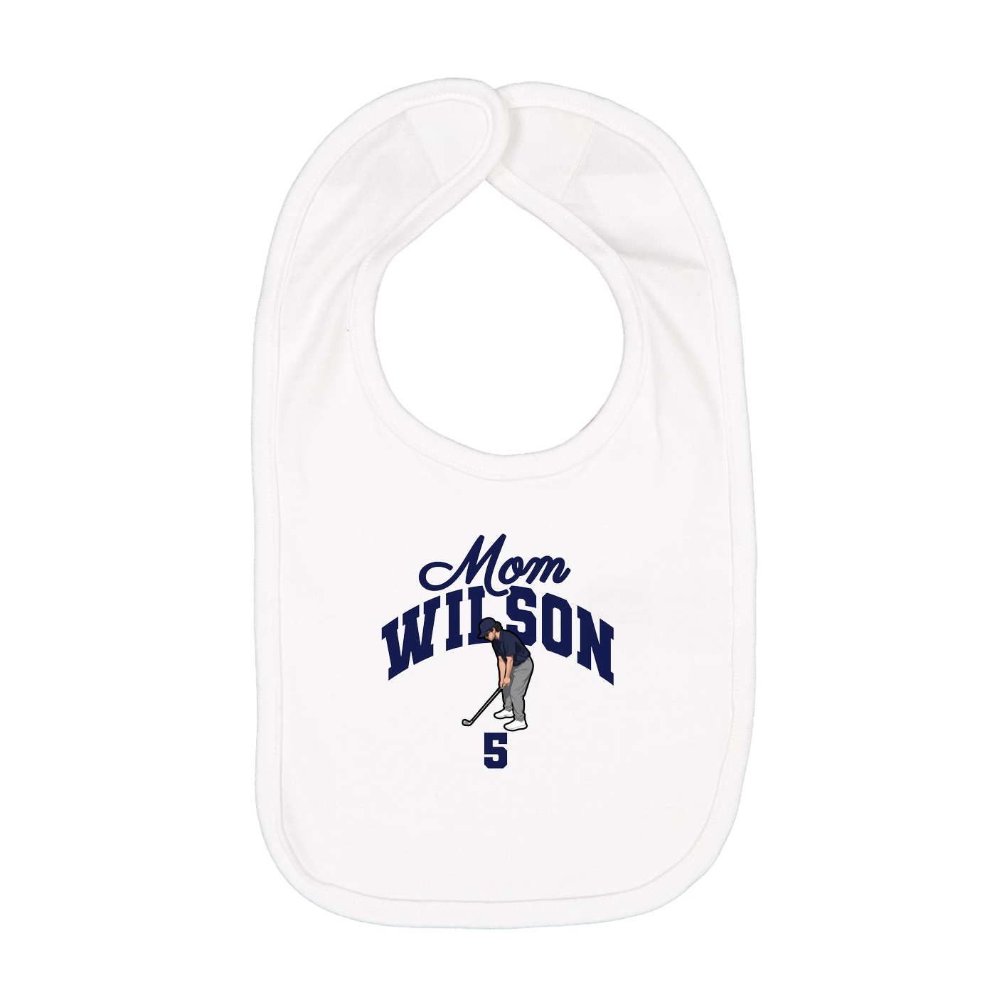 Infant Bib — Mothers Day Arch in White