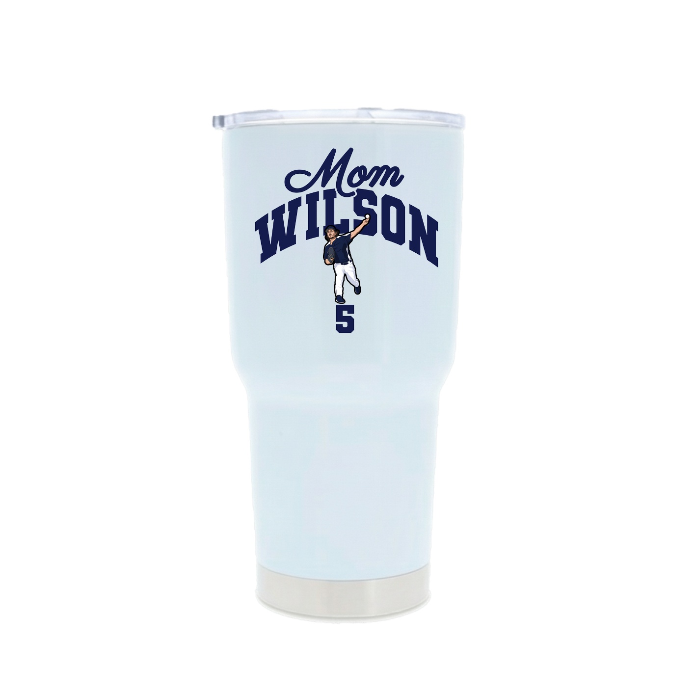 30oz Stainless Steel Tumbler — Mothers Day Arch in White