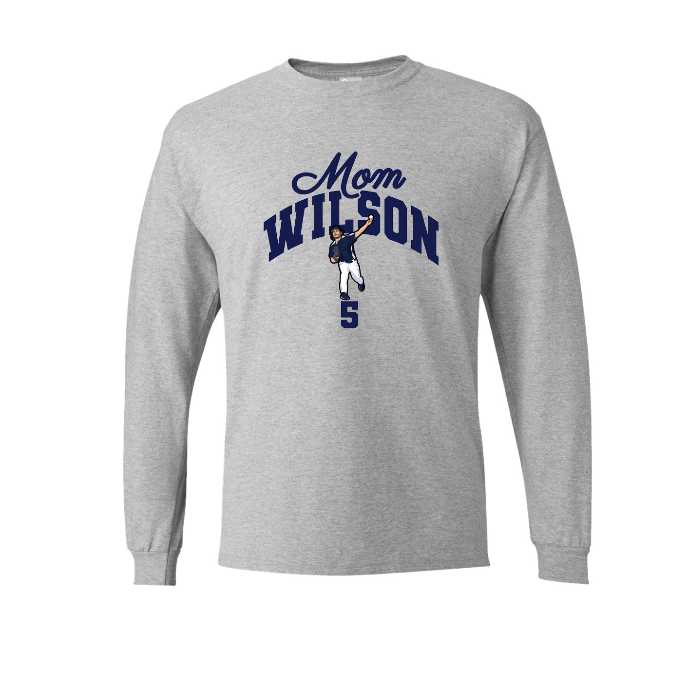 Long Sleeve Tee — Mothers Day Arch in Grey