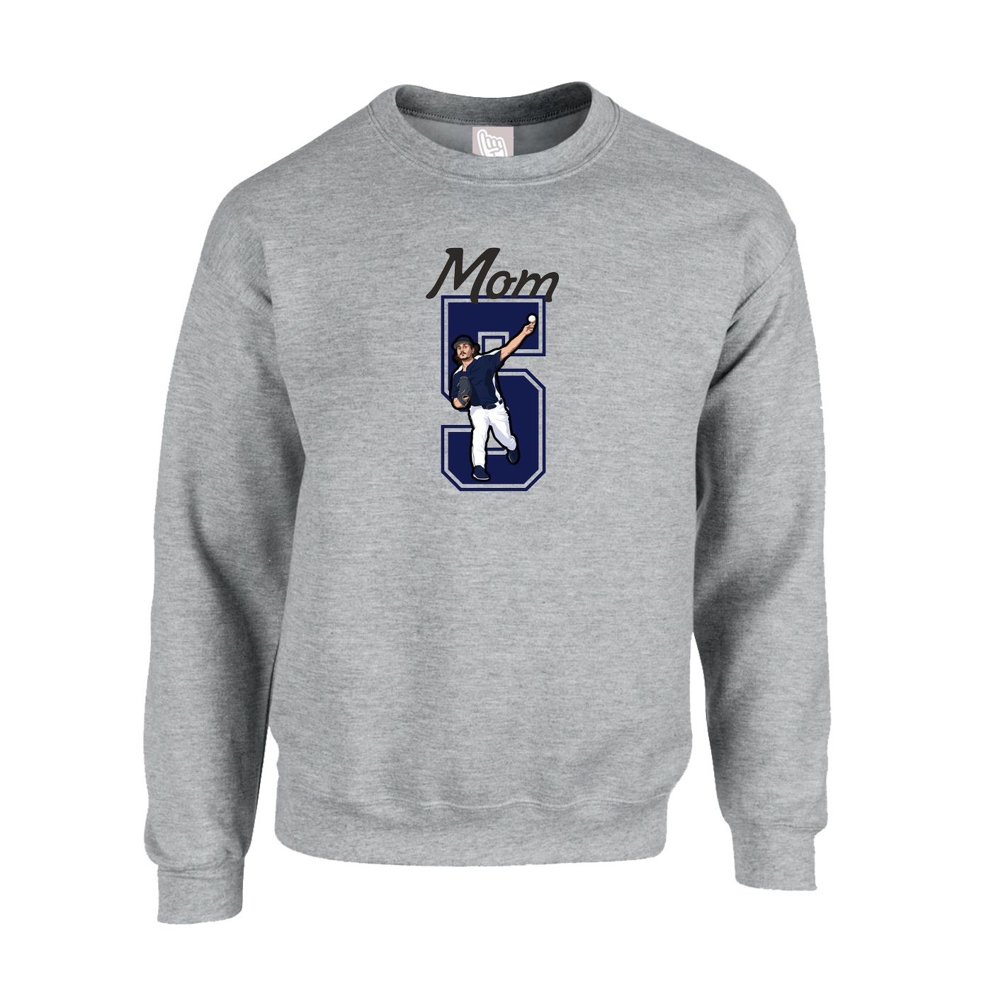 Fleece Crew — Mothers Day Shirsey in Grey