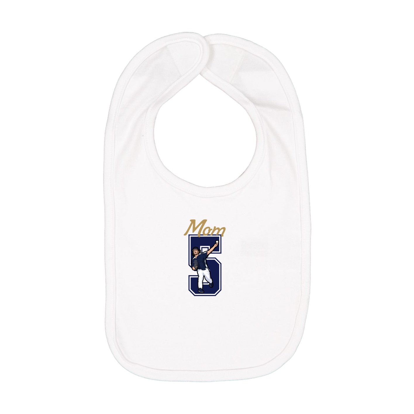 Infant Bib — Mothers Day Shirsey in White