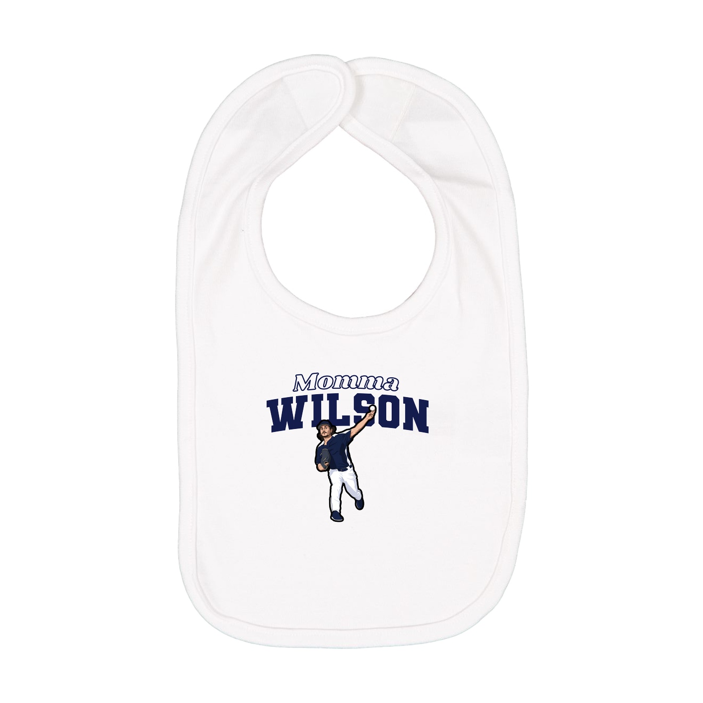 Infant Bib — Mothers Day Block in White