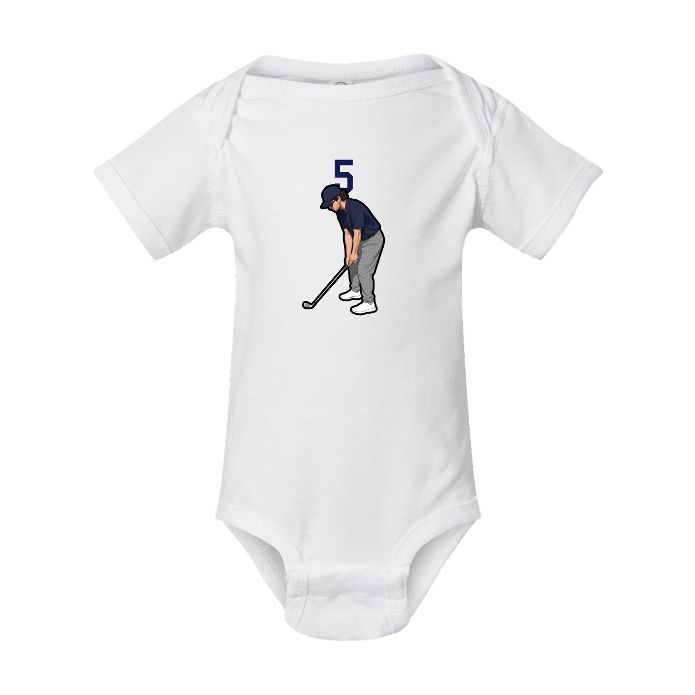 Baby Onesie — Number Top in White