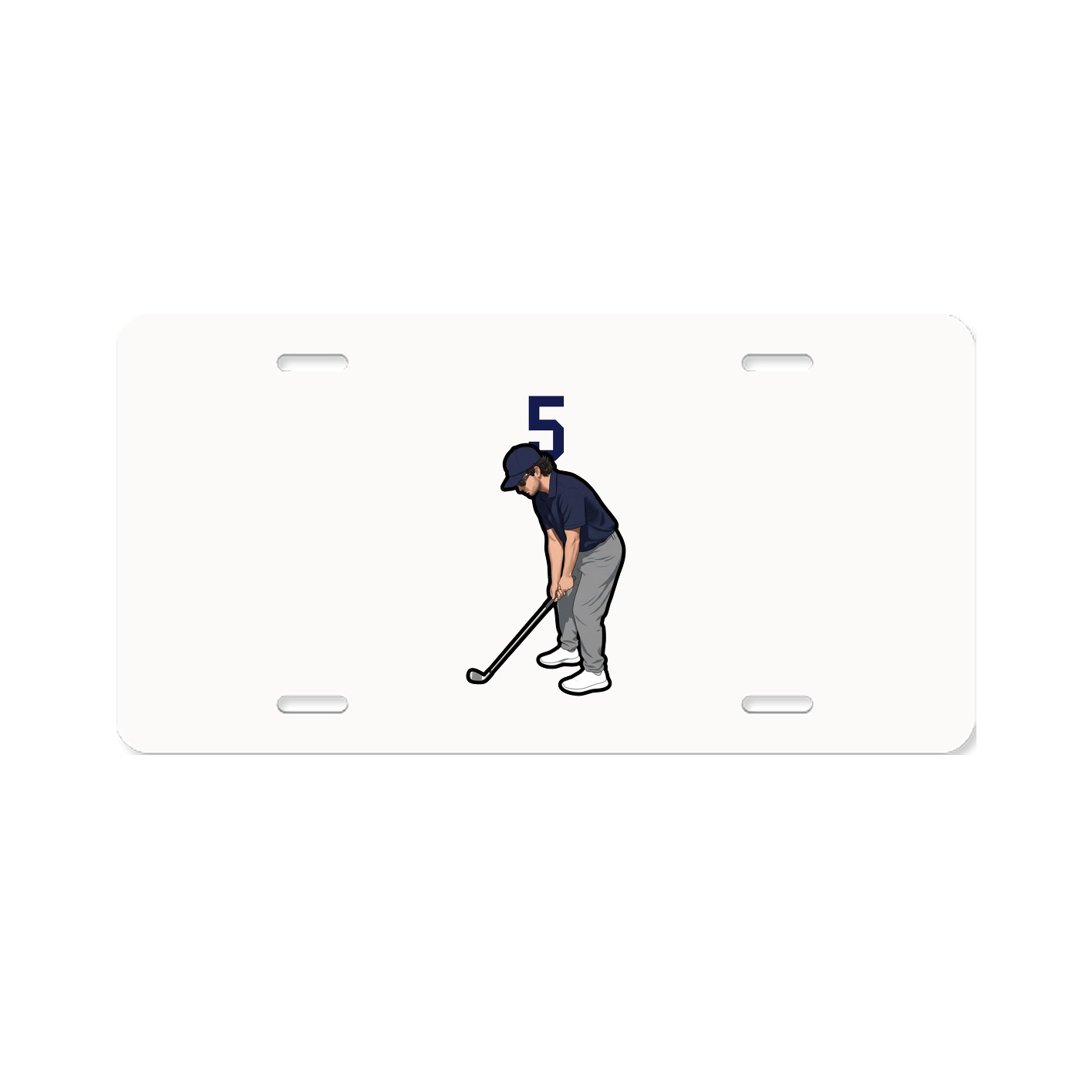 License Plate — Number Top in Classic