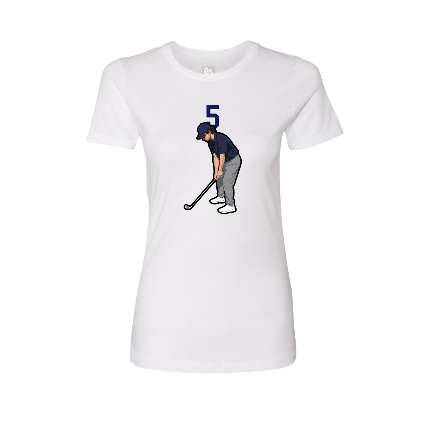 Fitted Women's Tee — Number Top in White