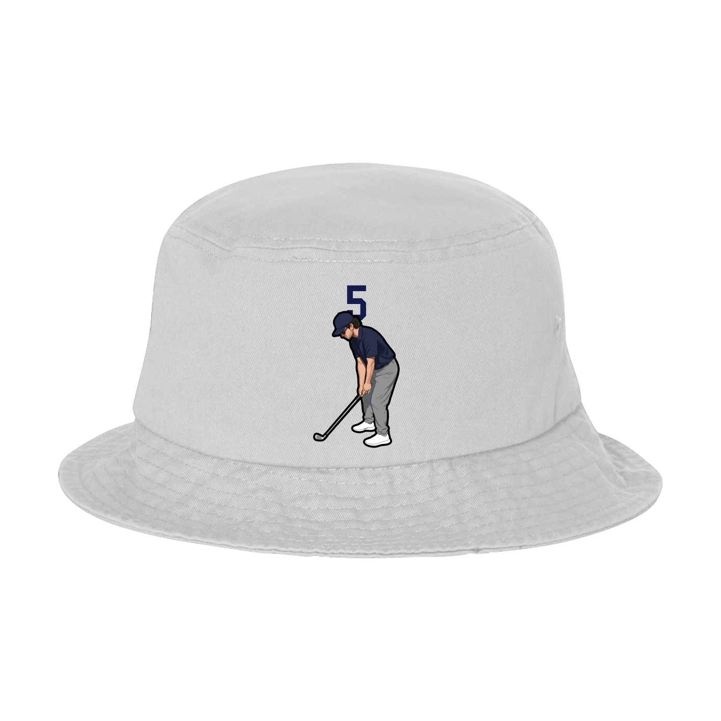 Bucket Cap — Number Top in White