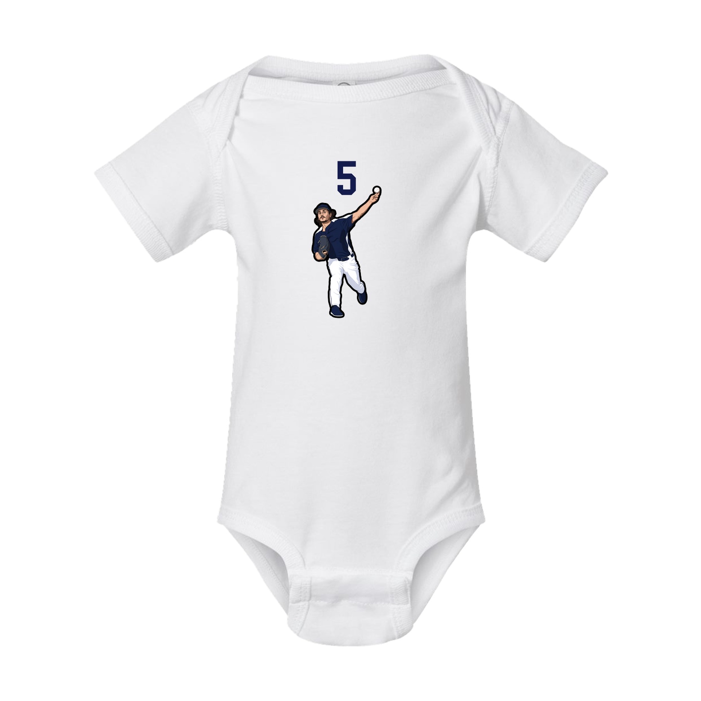 Baby Onesie — Number Top in White