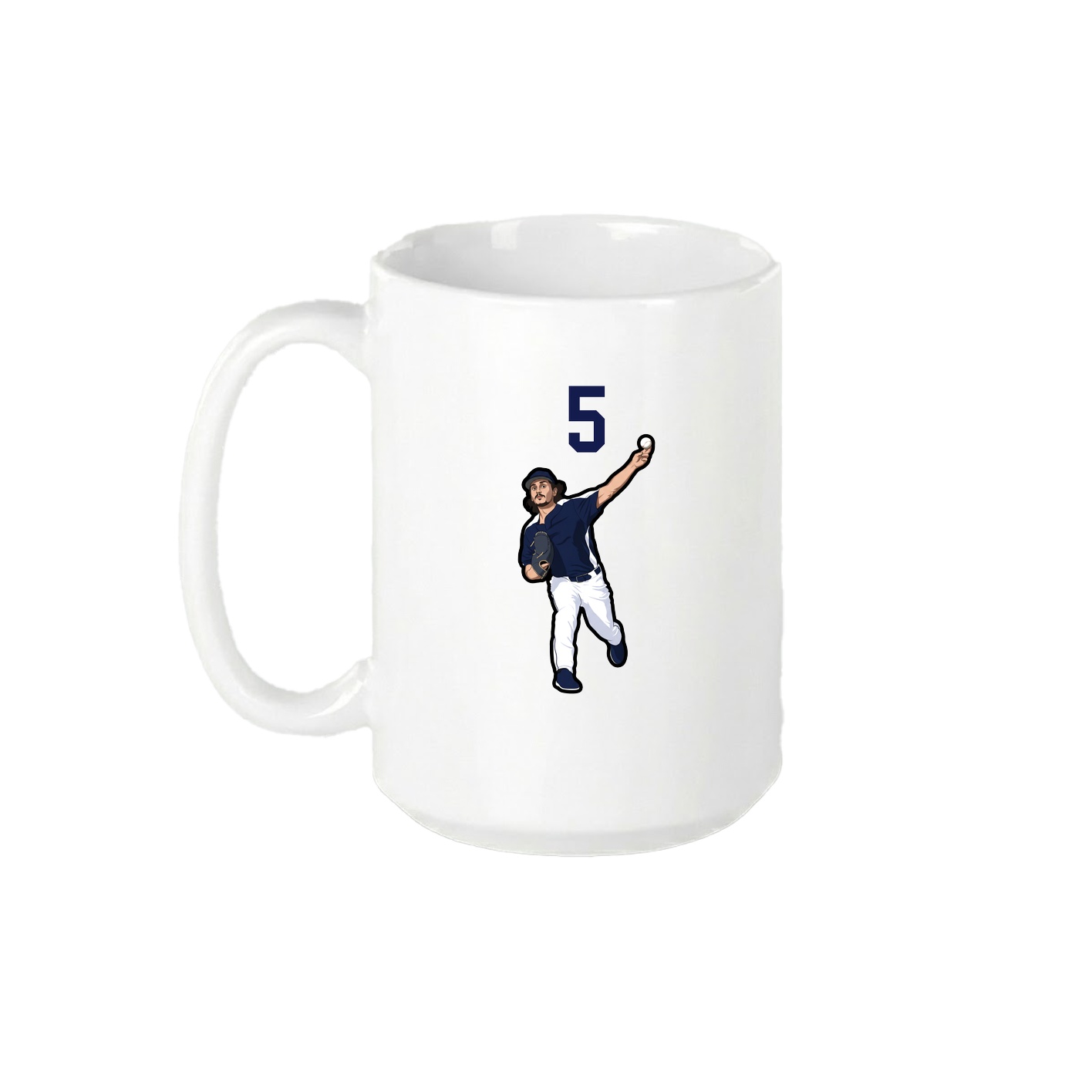 15oz Coffee Mug — Number Top in White
