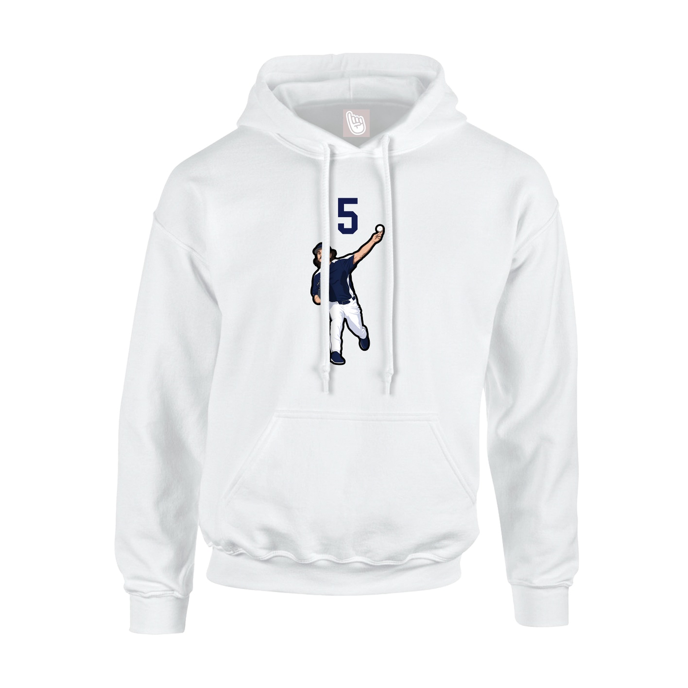 Hoodie — Number Top in White