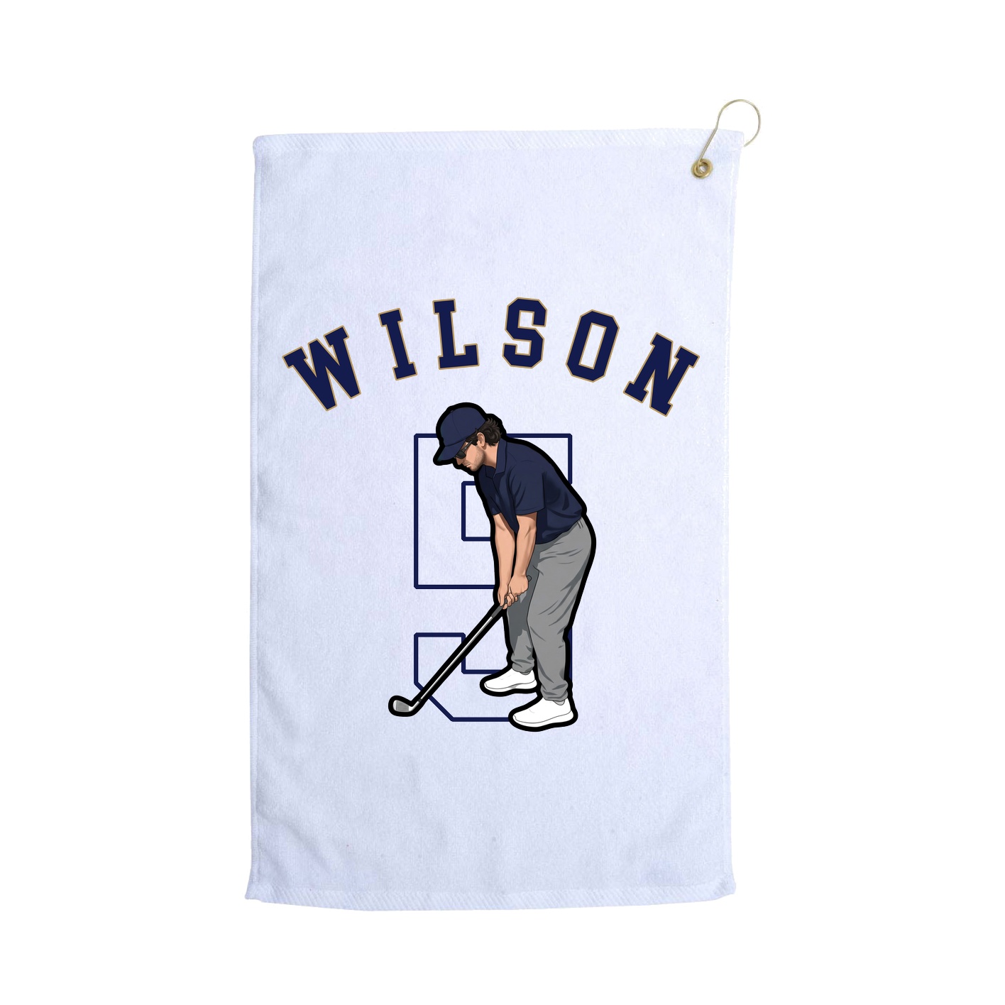 Golf Towel — Shirsey Arch in White