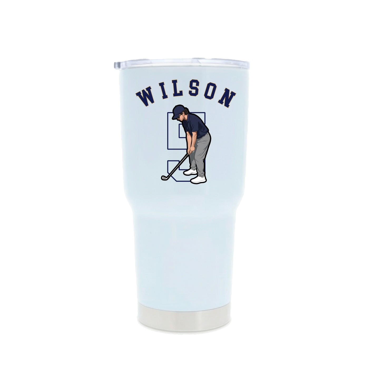 30oz Stainless Steel Tumbler — Shirsey Arch in White