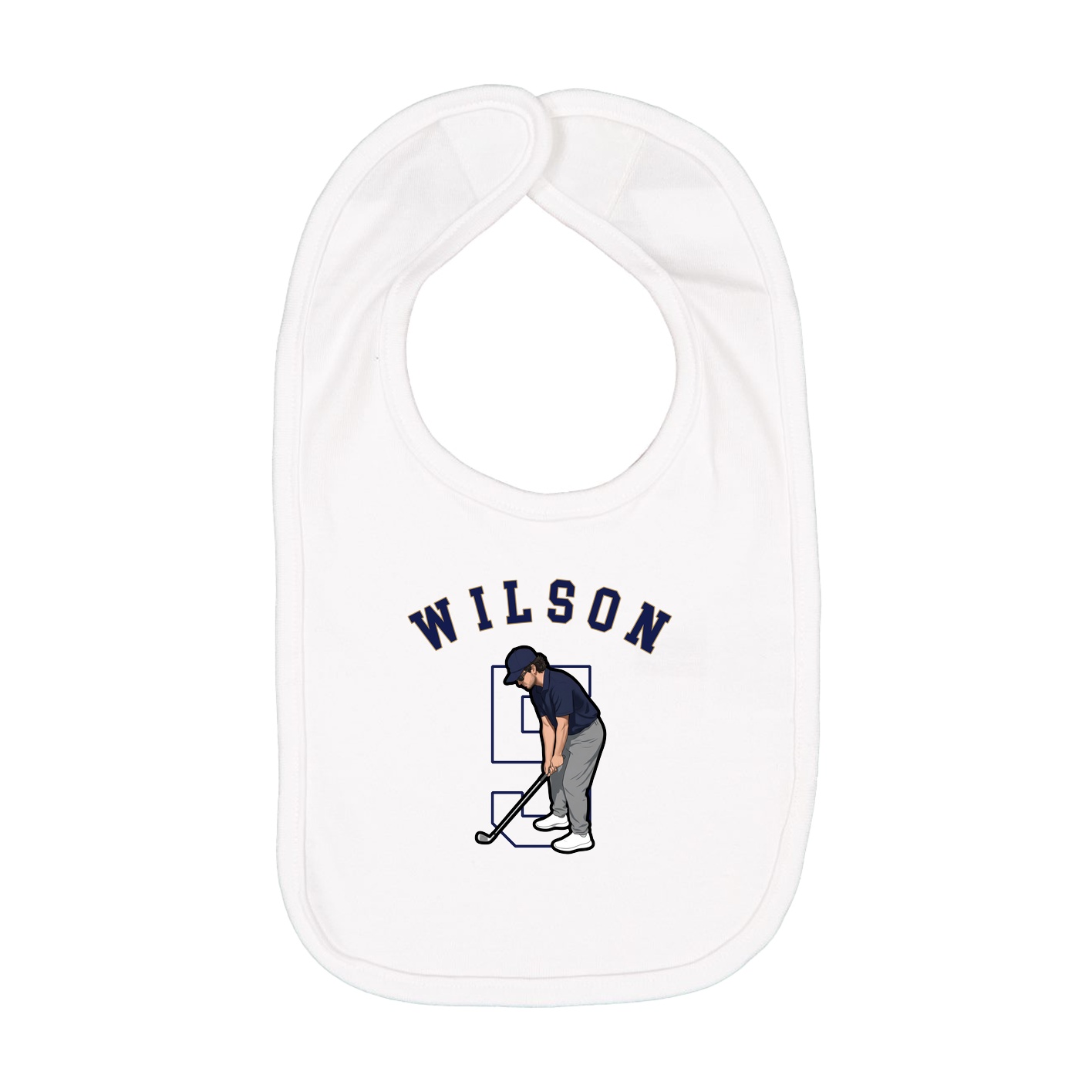 Infant Bib — Shirsey Arch in White