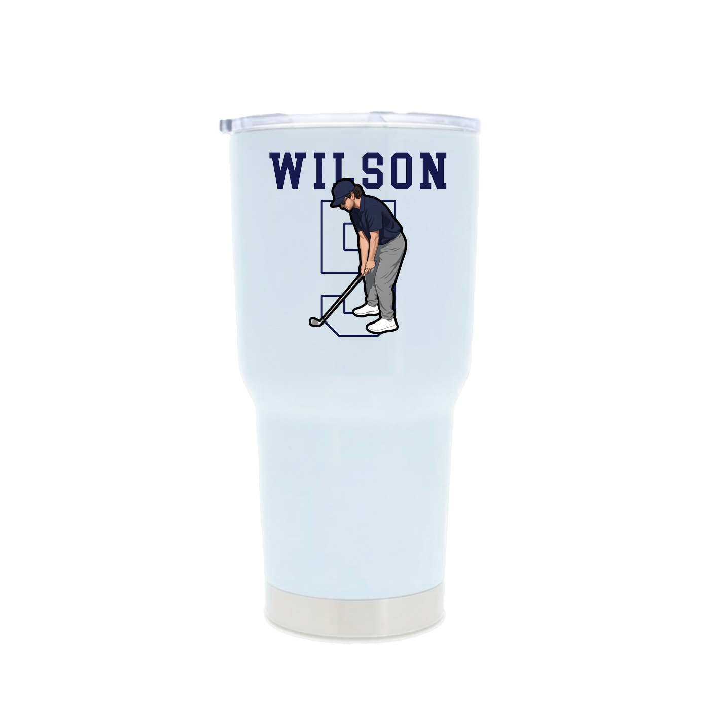 30oz Stainless Steel Tumbler — Shirsey in White