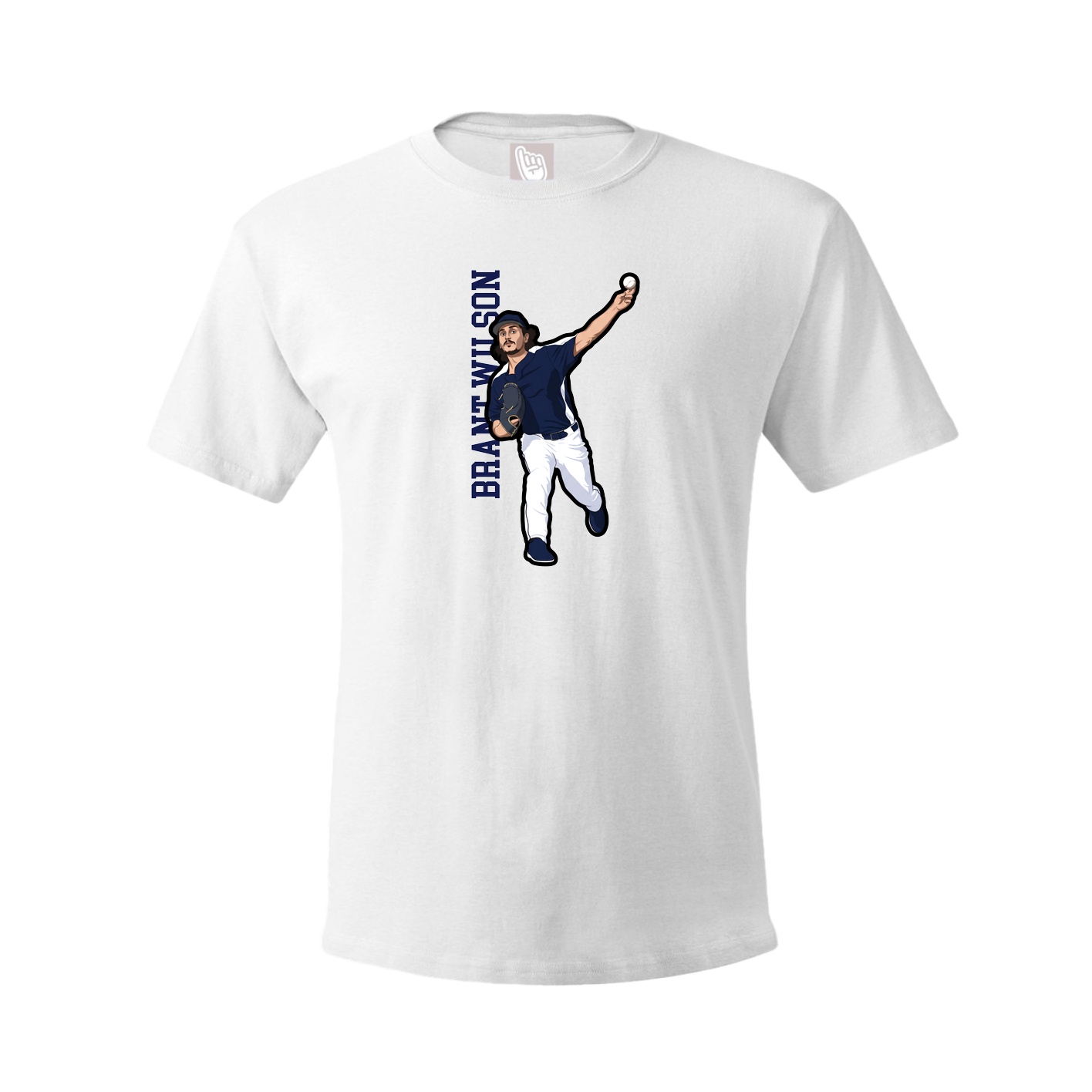 Tee — Name Vertical in White