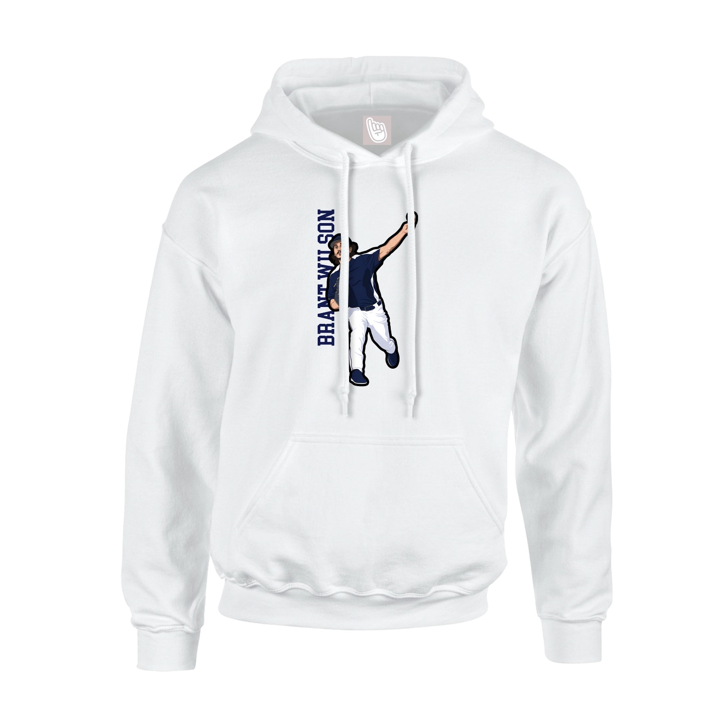 Hoodie — Name Vertical in White