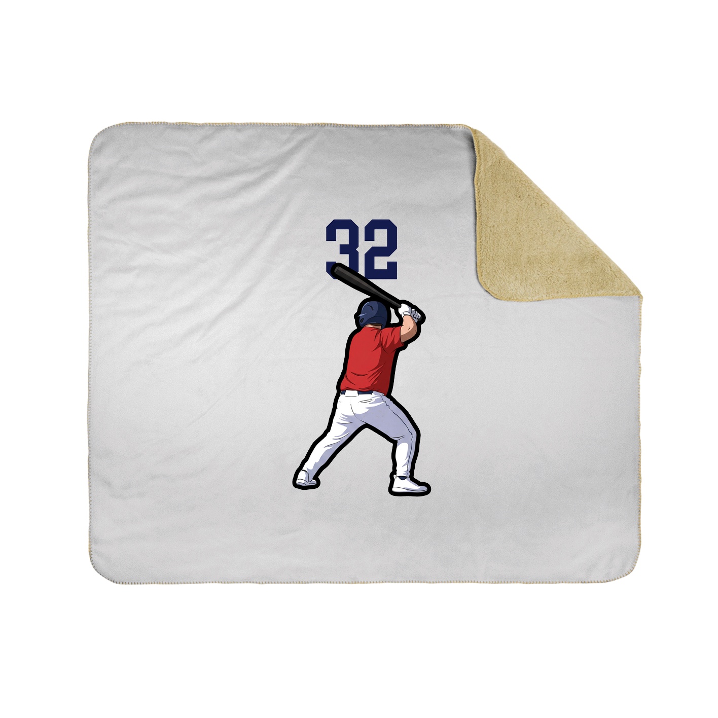 Throw Blanket — Number Top in White