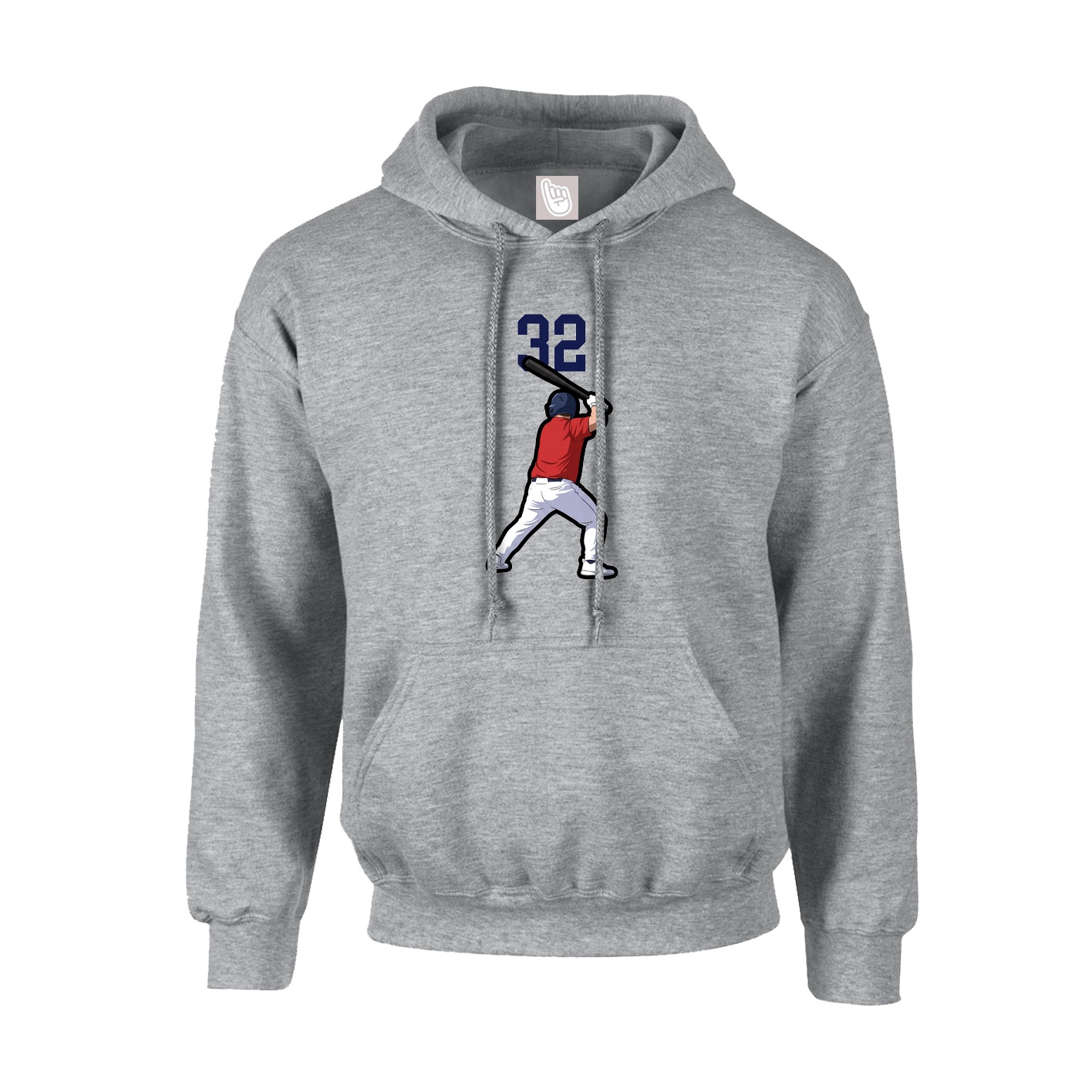 Youth Hoodie — Number Top in Grey