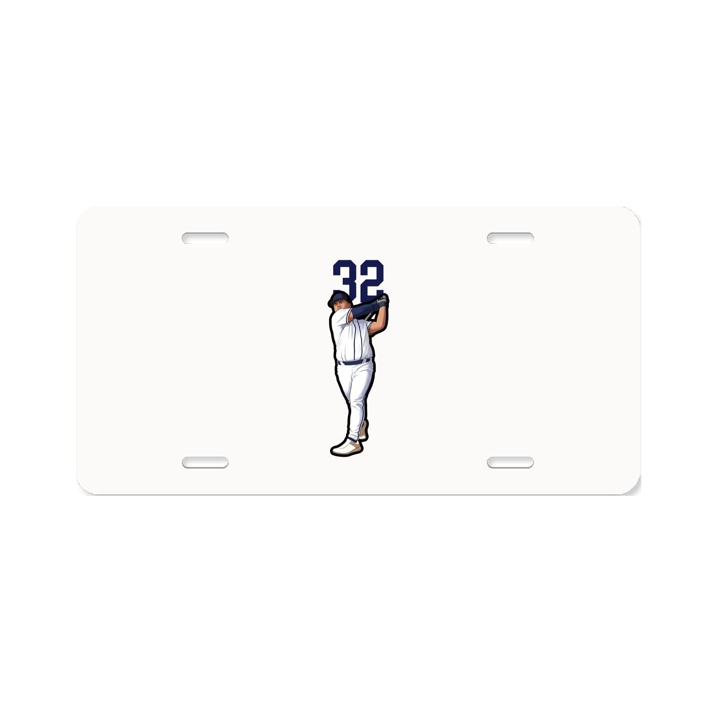 License Plate — Number Top in Classic
