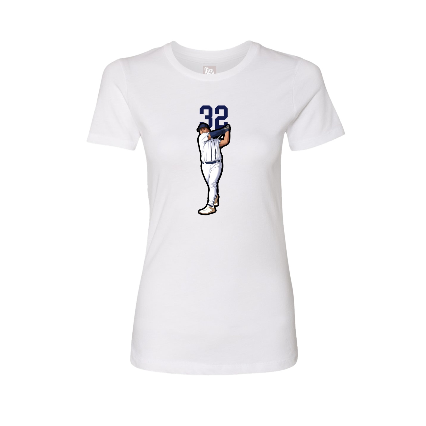 Fitted Women's Tee — Number Top in White