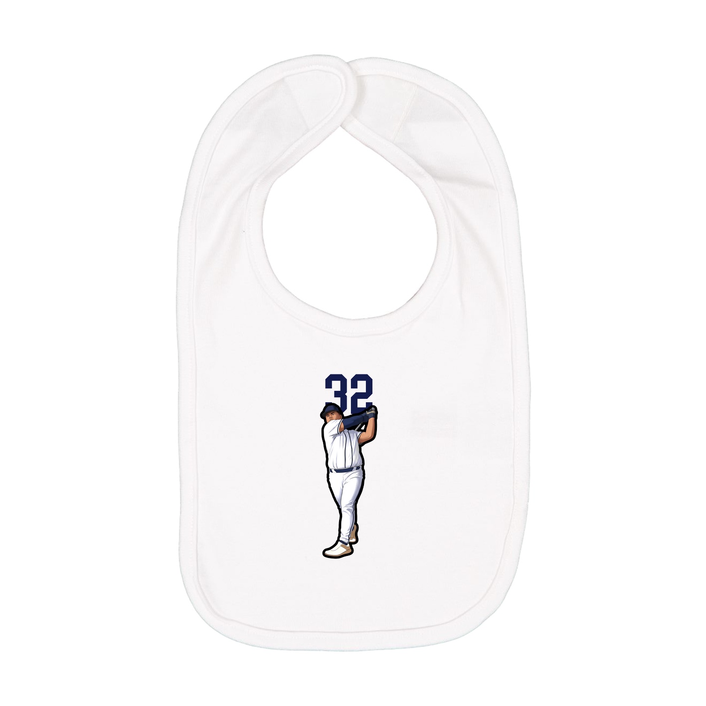 Infant Bib — Number Top in White