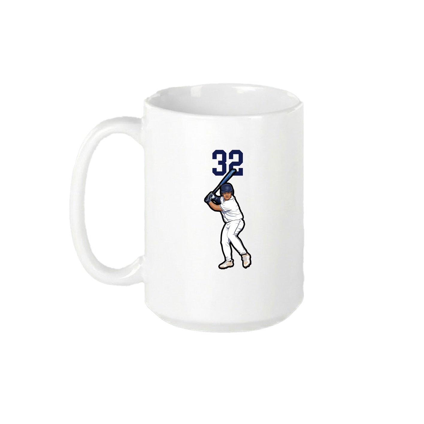 15oz Coffee Mug — Number Top in White