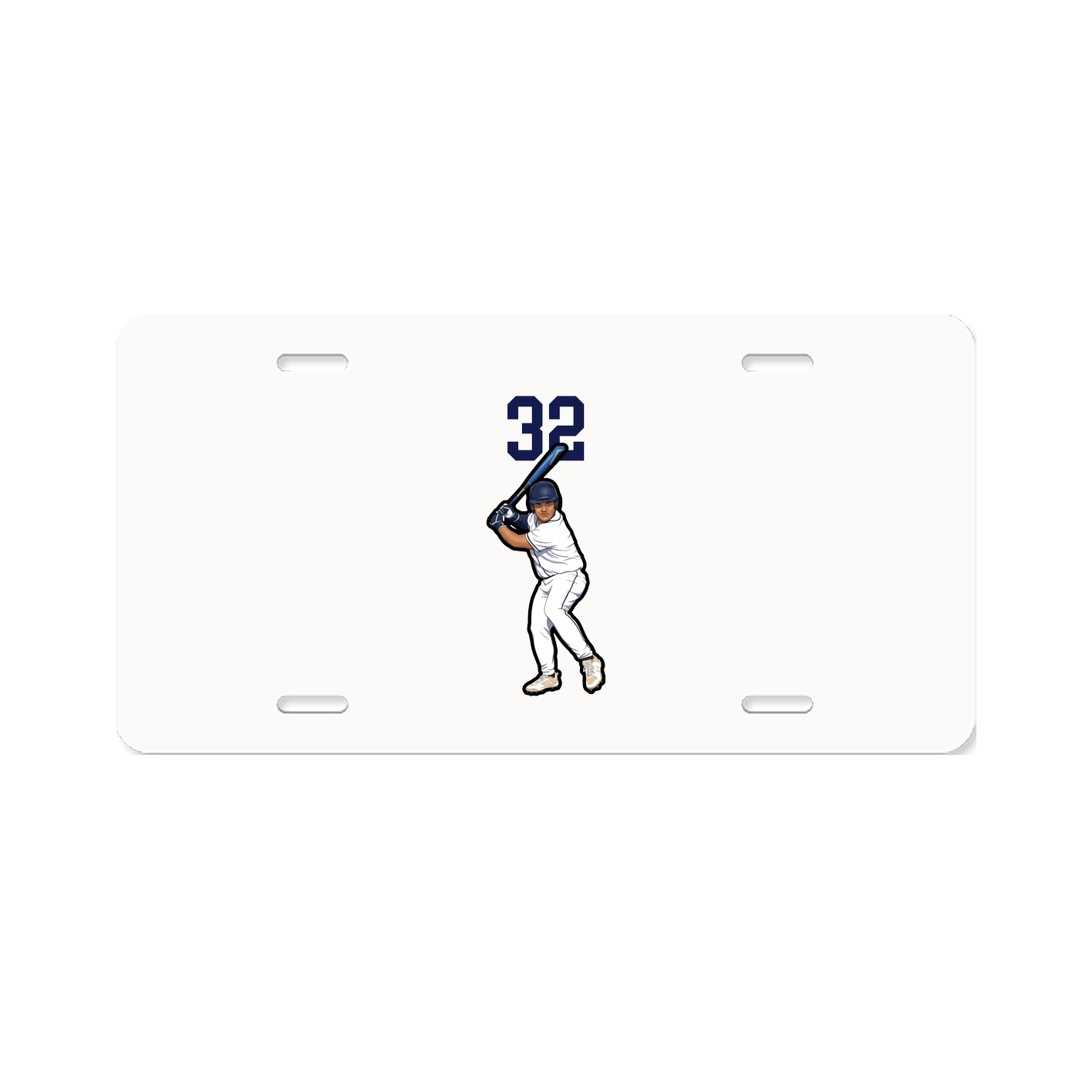 License Plate — Number Top in Classic